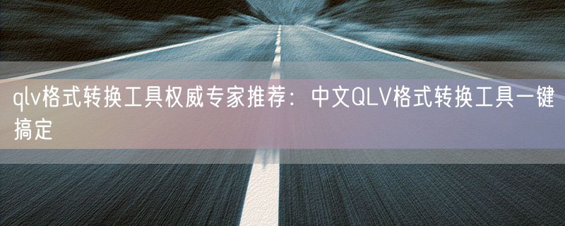 qlv格式转换工具权威专家推荐：中文QLV格式转换工具一键搞定