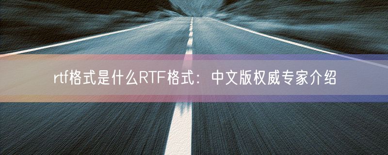 <strong>rtf格式是什么RTF格式：中文版权威专家介绍</strong>