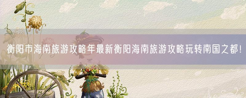 衡阳市海南旅游攻略年最新衡阳海南旅游攻略玩转南国之都！